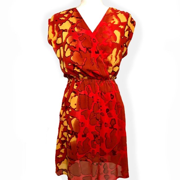 red cheetah print dress